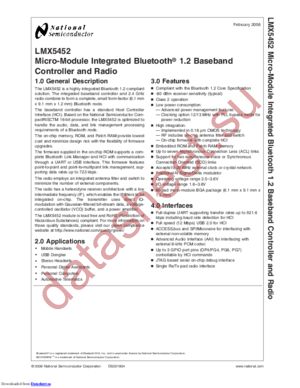 LMX5452USB datasheet  