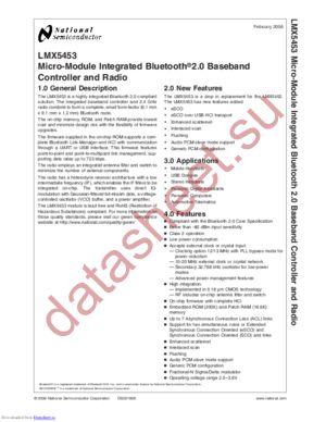 LMX5453SM/NOPB datasheet  