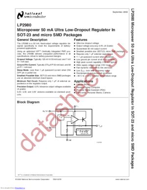 LP2980IM5-3.3/NOPB datasheet  