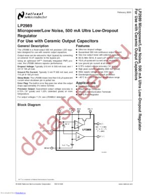 LP2989AIM-2.5/NOPB datasheet  