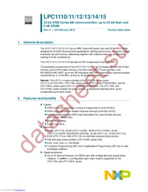 LPC1113FBD48/303,1 datasheet  