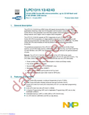 LPC1313FBD48/01,15 datasheet  