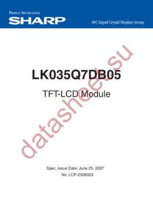 LQ035Q7DB05 datasheet  