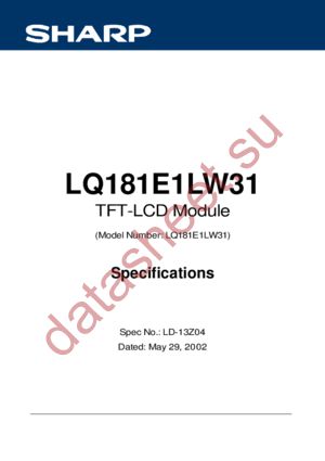 LQ181E1LW31 datasheet  
