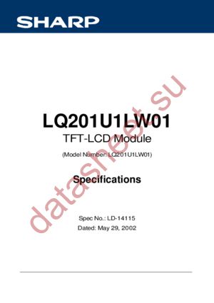 LQ201U1LW01 datasheet  