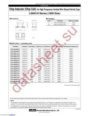 LQH31HNR39J03L datasheet  