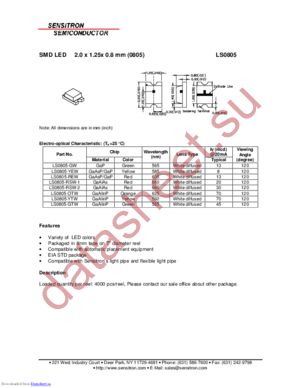 LS0805-REW-G datasheet  