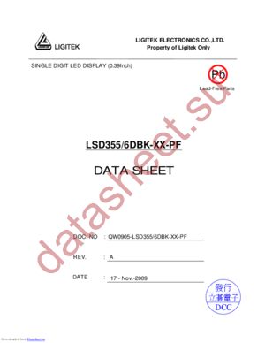 LSD355-6DBK-XX-PF datasheet  