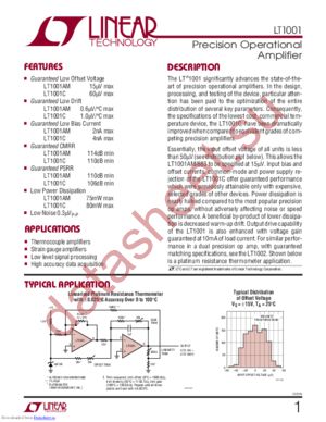 LT1001CN8#PBF datasheet  