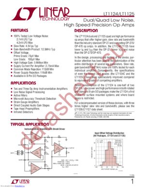 LT1124CN8#PBF datasheet  