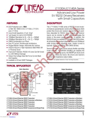 LT1140ACSW#PBF datasheet  