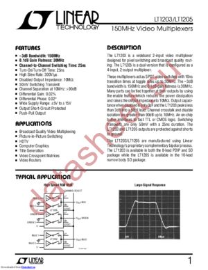 LT1205CS#TR datasheet  