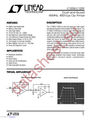 LT1209CS#TRPBF datasheet  