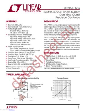 LT1215CS8#TRPBF datasheet  