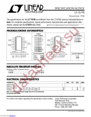 LT1579IGN#PBF datasheet  