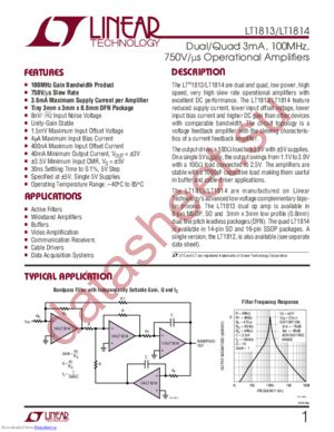 LT1813HVCS8#TRPBF datasheet  