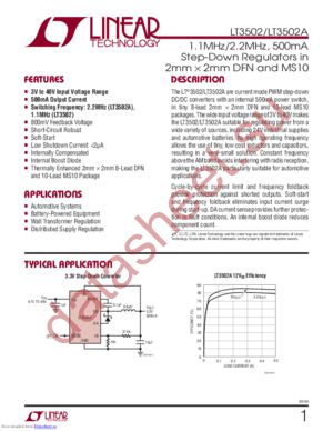 LT3502AIMS#TRPBF datasheet  