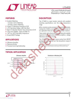 LT5400BHMS8E-2#PBF datasheet  