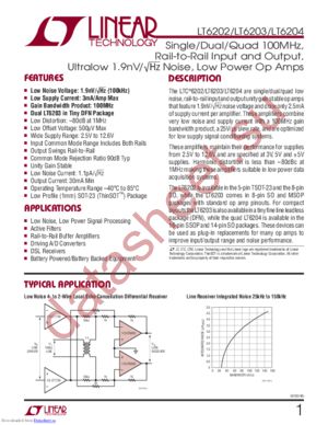 LT6202CS5#TRM datasheet  