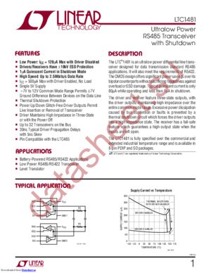 LTC1481IS8#TR datasheet  