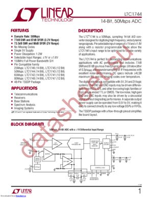 LTC1744CFWPBF datasheet  