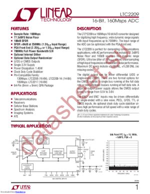 LTC2209IUP datasheet  