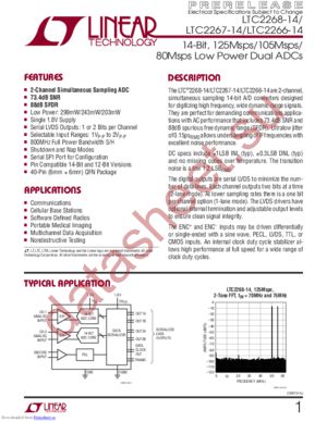 LTC2268IUJ-14 datasheet  