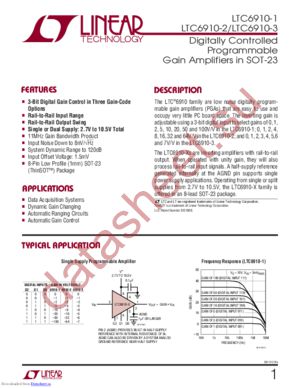 LTC6910-1ITS8#TR datasheet  