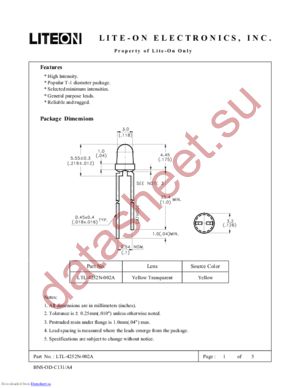 LTL-4252N-002A datasheet  