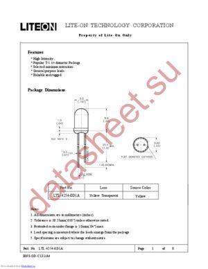 LTL-4254-0D1A datasheet  