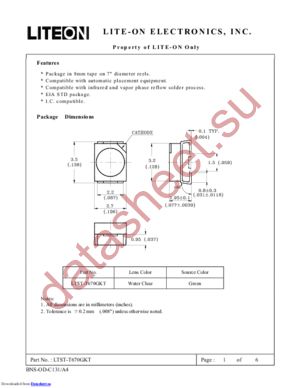 LTST-T670GKT datasheet  