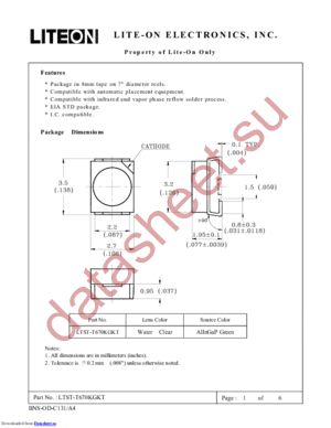 LTST-T670KGKT datasheet  