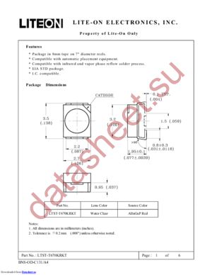 LTST-T670KRKT datasheet  