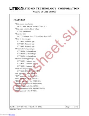 LTV-815S-TA1 datasheet  