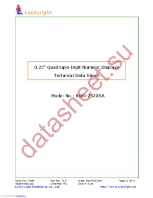 KW4-252XSA datasheet  