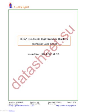 KW4-361XPGB datasheet  