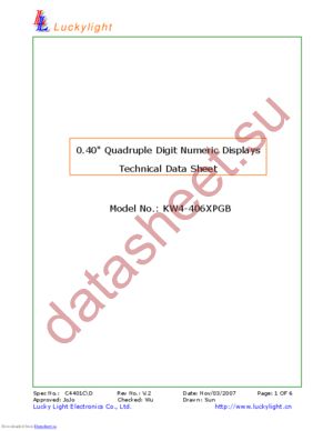 KW4-406XPGB datasheet  