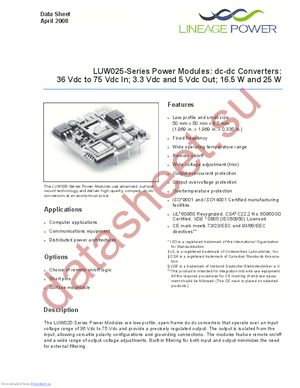 LUW025 datasheet  