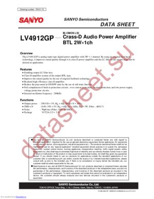 LV4912GP-TE-L-E datasheet  