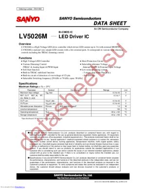 LV5026M-TLM-H datasheet  