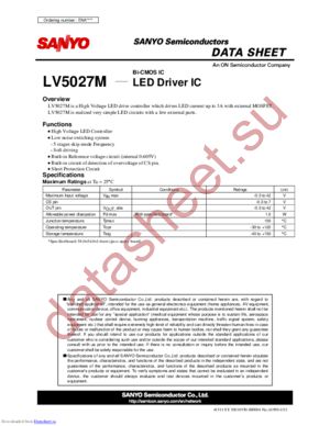 LV5027M-TLM-H datasheet  