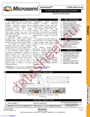 LXMG1626-12-64 datasheet  