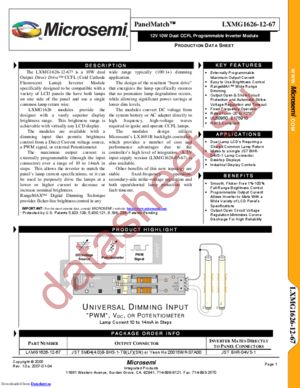 LXMG1626-12-67 datasheet  