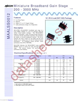 MAALSS0012TR-30006 datasheet  