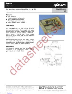 MAAMML0016 datasheet  