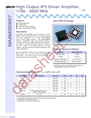 MAAMSS0007SMB datasheet  