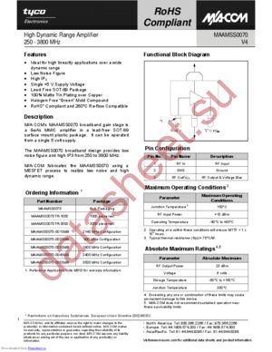 MAAMSS0070 datasheet  