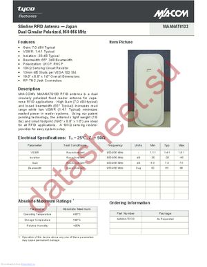 MAANAT0133 datasheet  