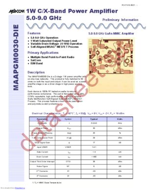 MAAPGM0030-DIE datasheet  