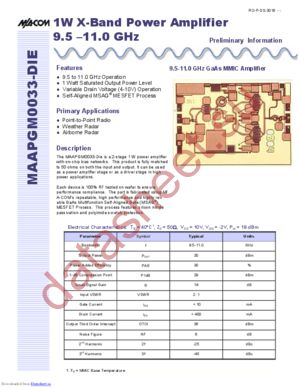 MAAPGM0033-DIE datasheet  
